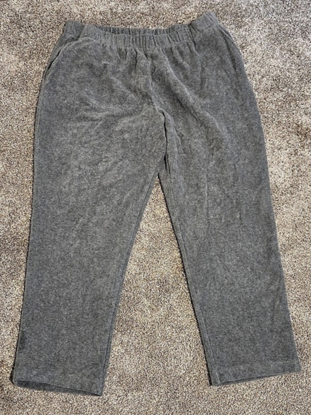 Lands' End Gray Straight Leg Pants Size Medium